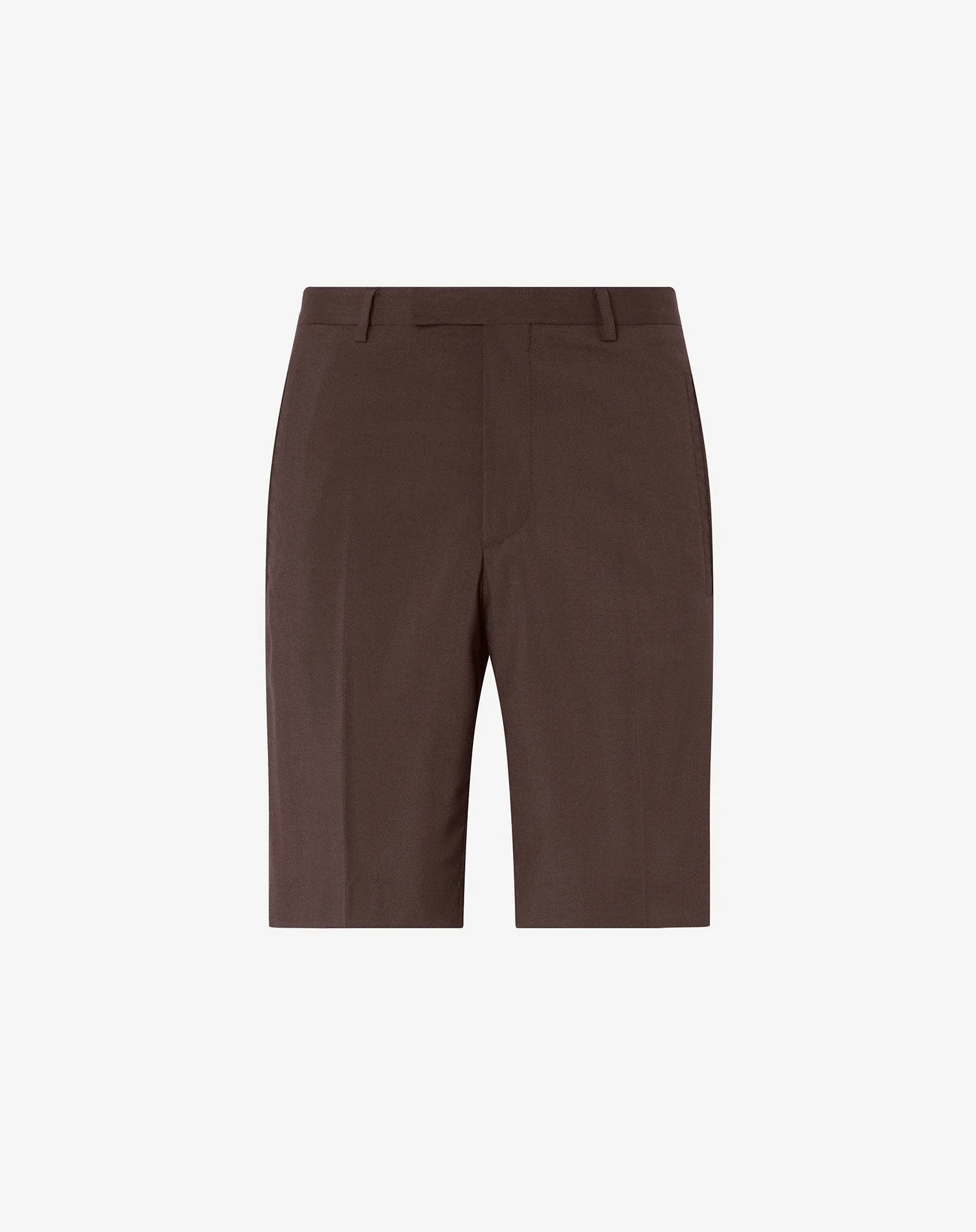 Brown wool and silk bermuda shorts - 1