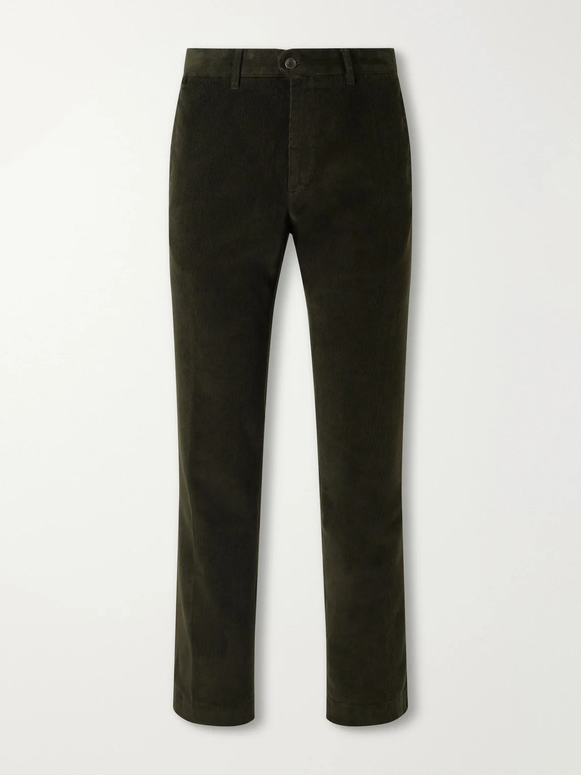 Straight-Leg Cotton-Blend Corduroy Trousers - 1