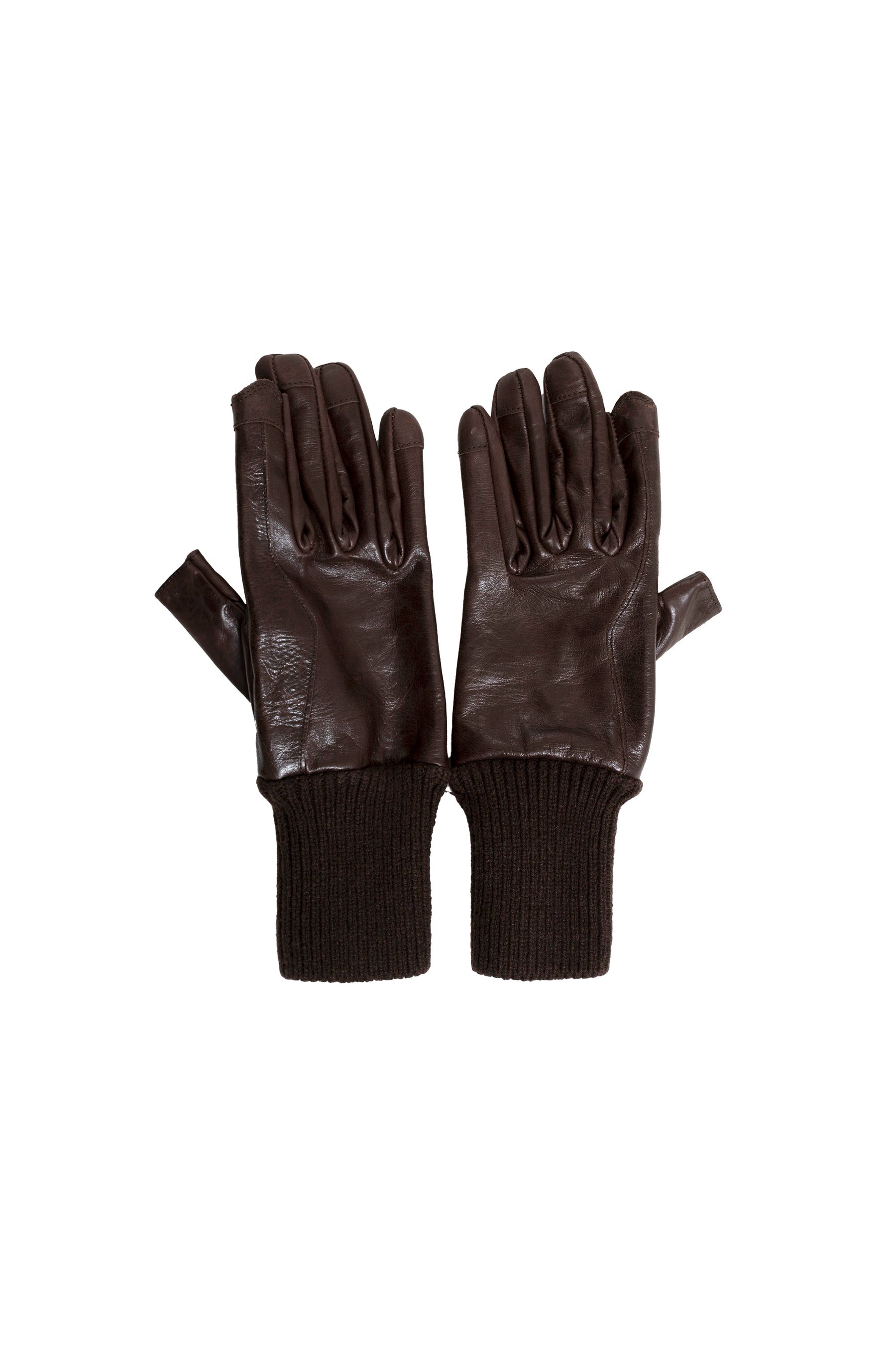 RIBCUFF GLOVES / BRW - 2