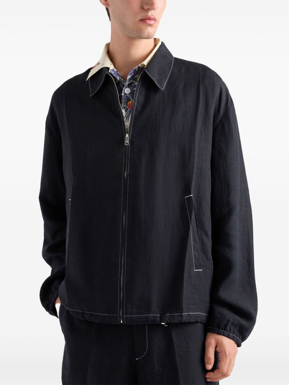 cotton blouson jacket - 4