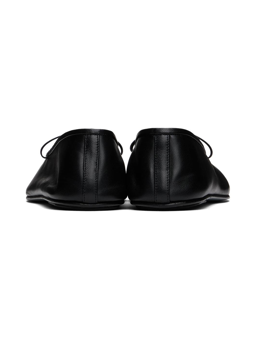 Black Elastic Ballerina Flats - 2