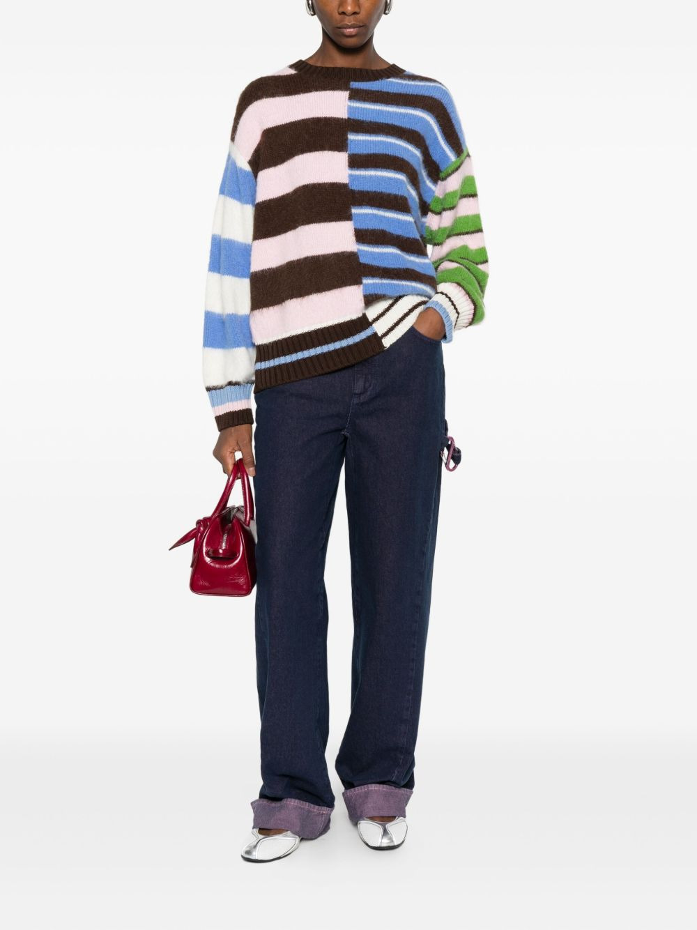 crew-neck striped sweater - 2