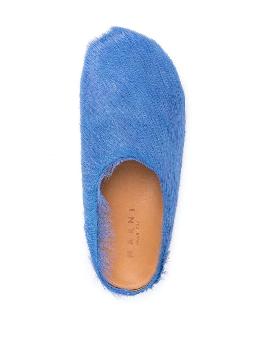 fur-trimmed sabot slippers - 4