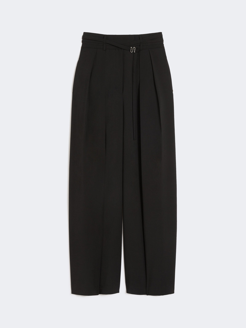 BAUTTA Wide-fit stretch wool trousers - BLACK 1
