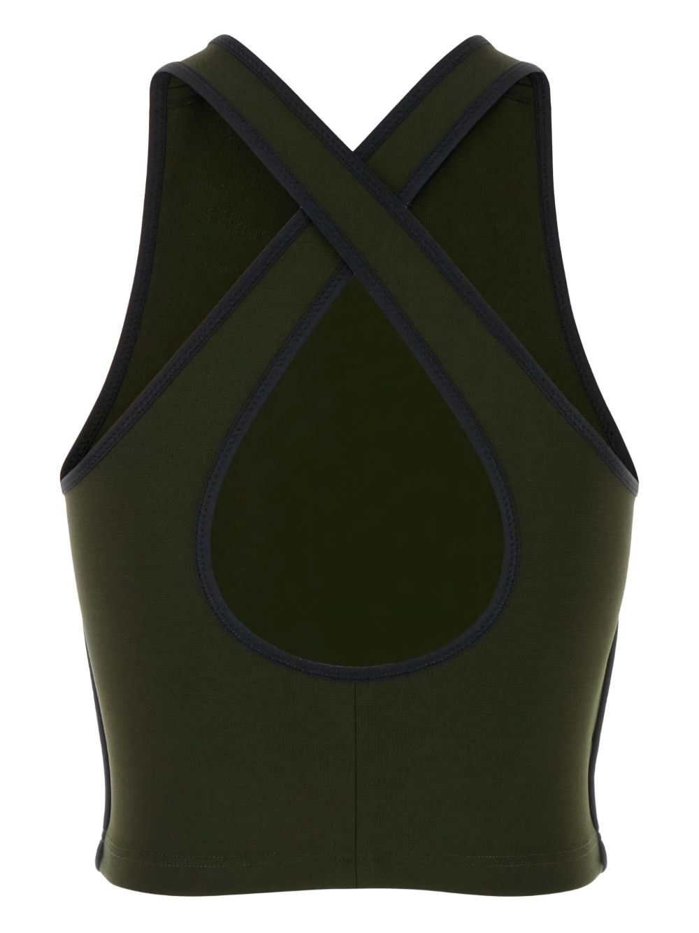 logo-embroidered top - 2