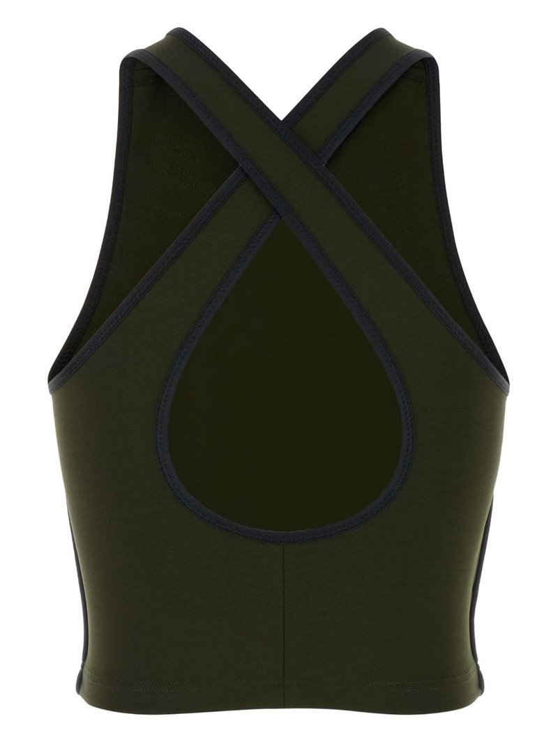 Miu Miu logo-embroidered top outlook