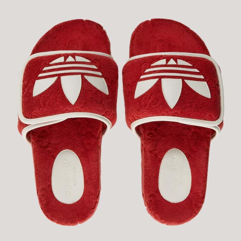 adidas x Gucci Monogram Slide Red (Women's) - 4
