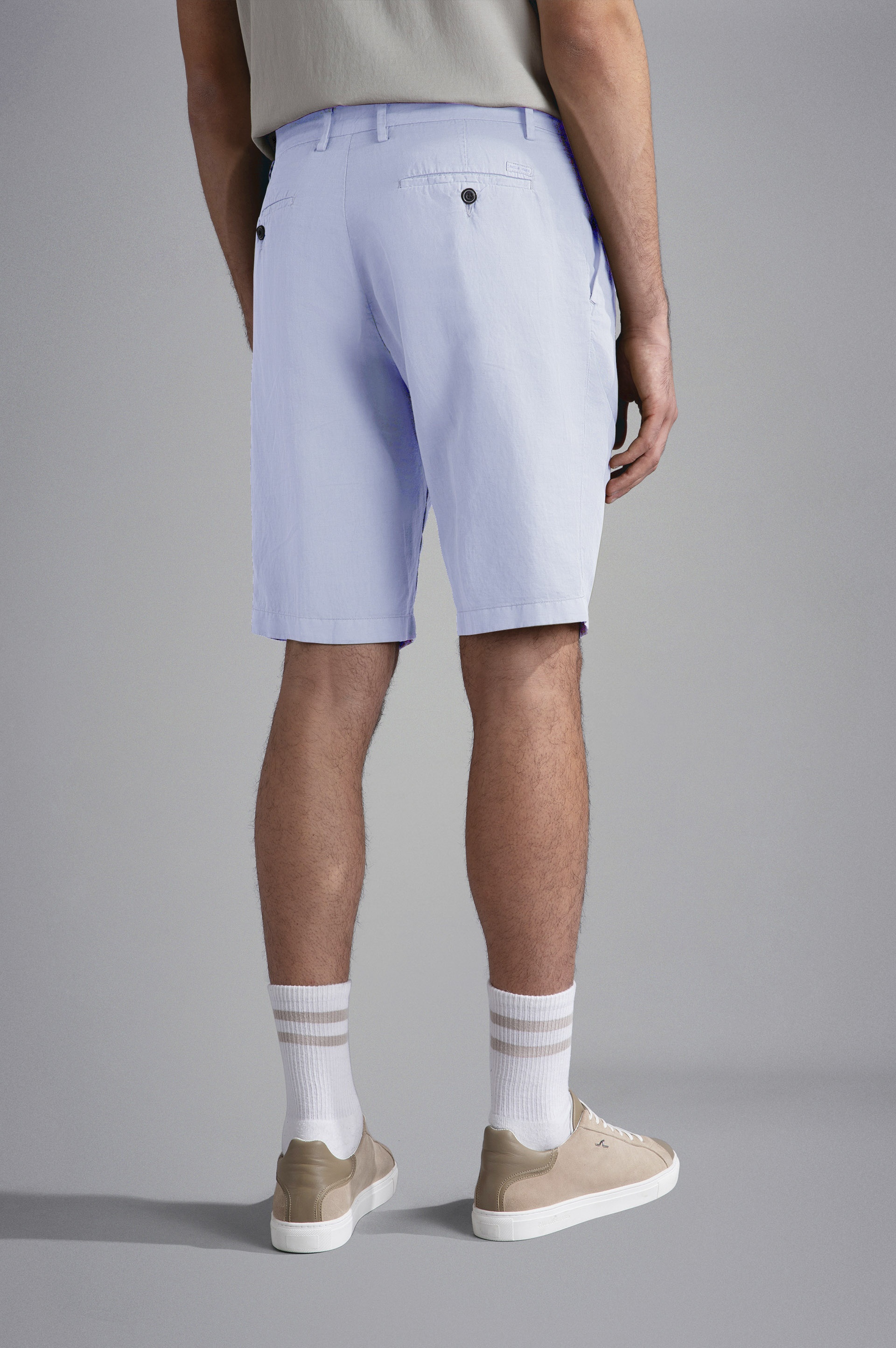 LINEN E COTTON BERMUDA SHORTS - 3