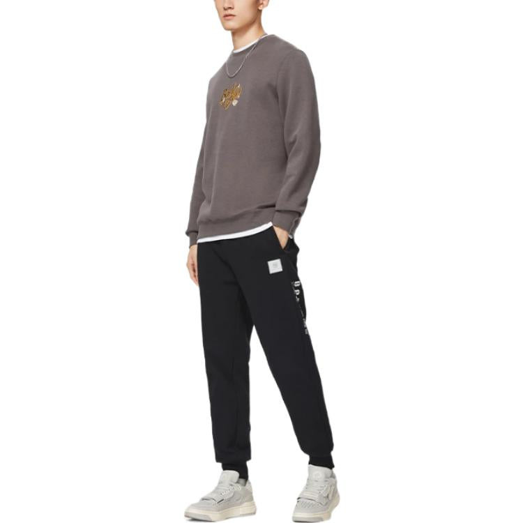 Li-Ning BadFive Logo Fleece Sweatpants 'Black' AKLSB89-1 - 3
