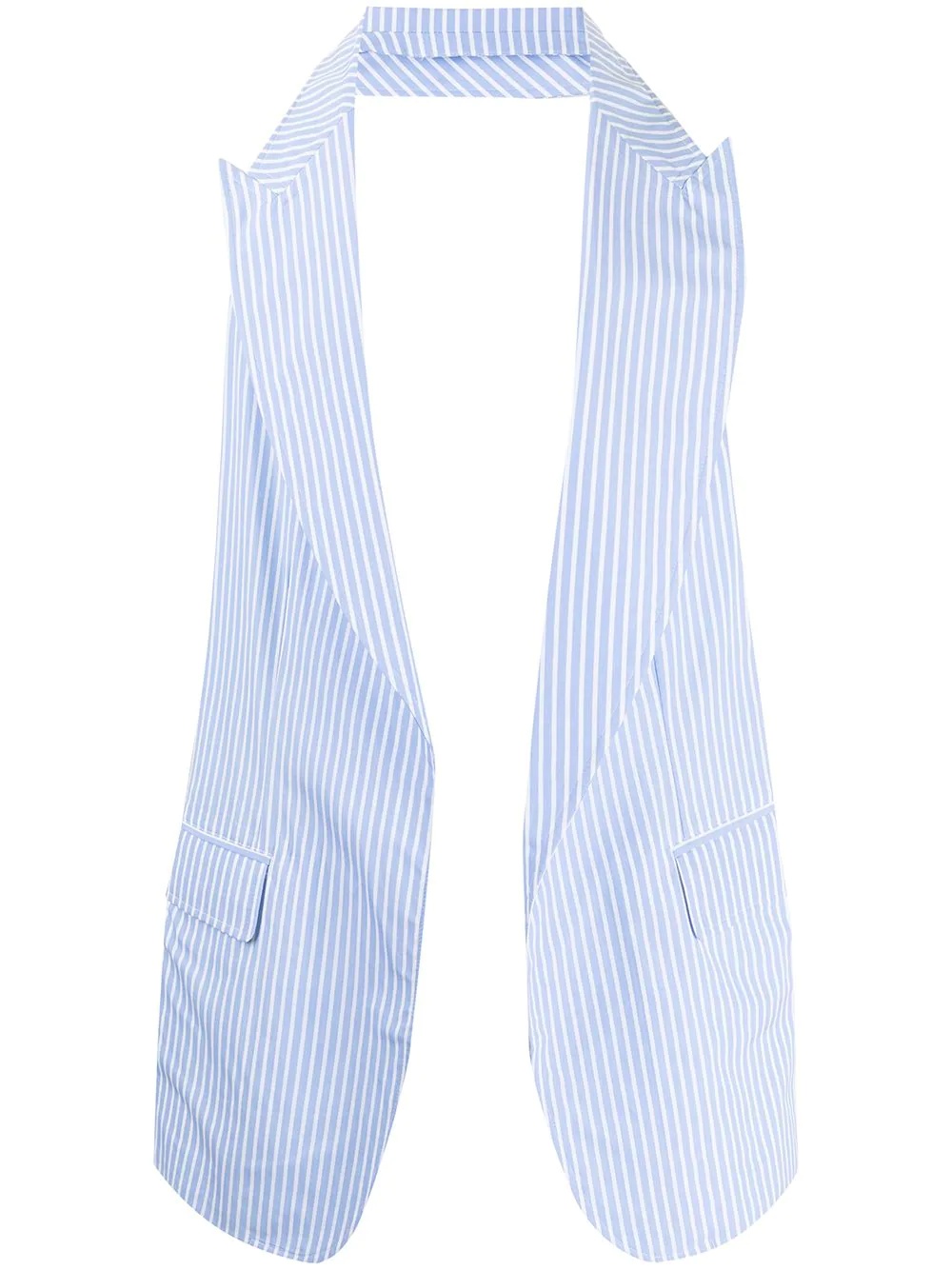 two-tone striped waistcoat - 1