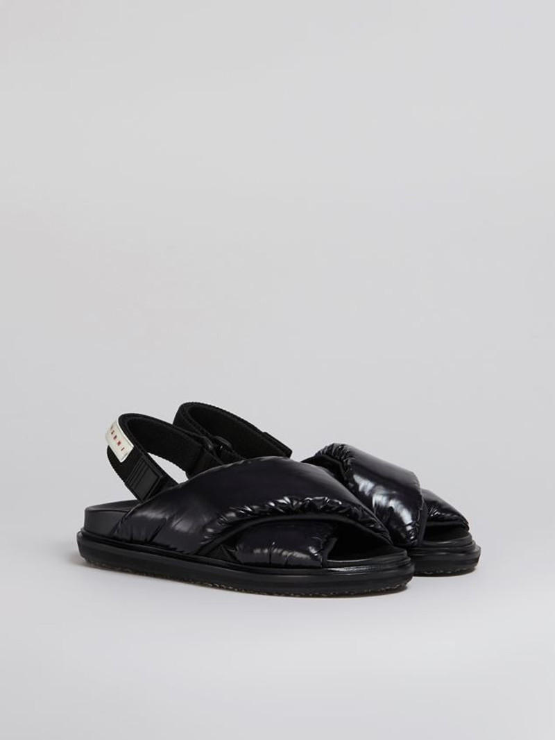 Marni BLACK NYLON CRISS-CROSS FUSSBETT outlook