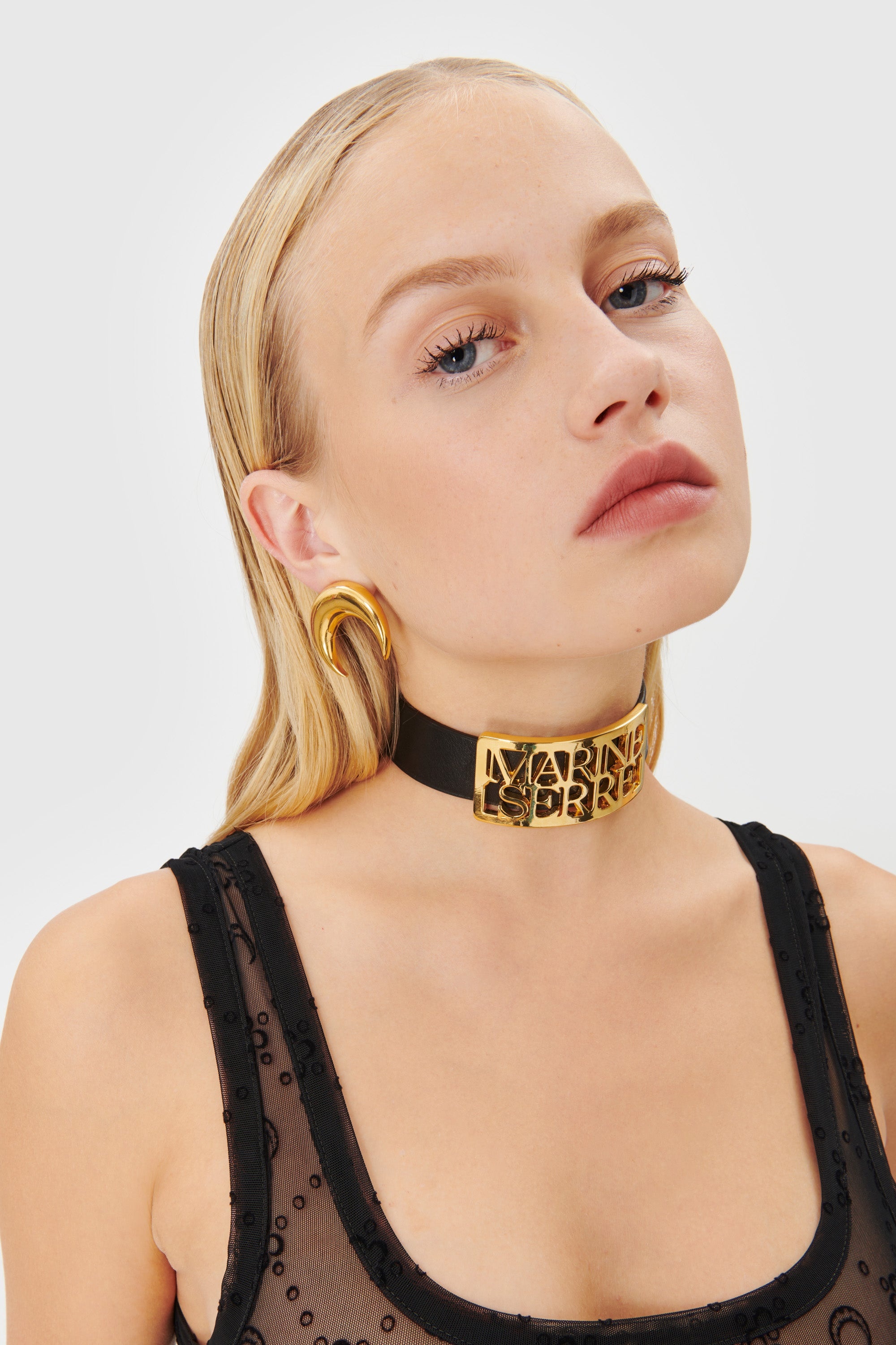 Regenerated Single Tin Moon Stud Earring - 3