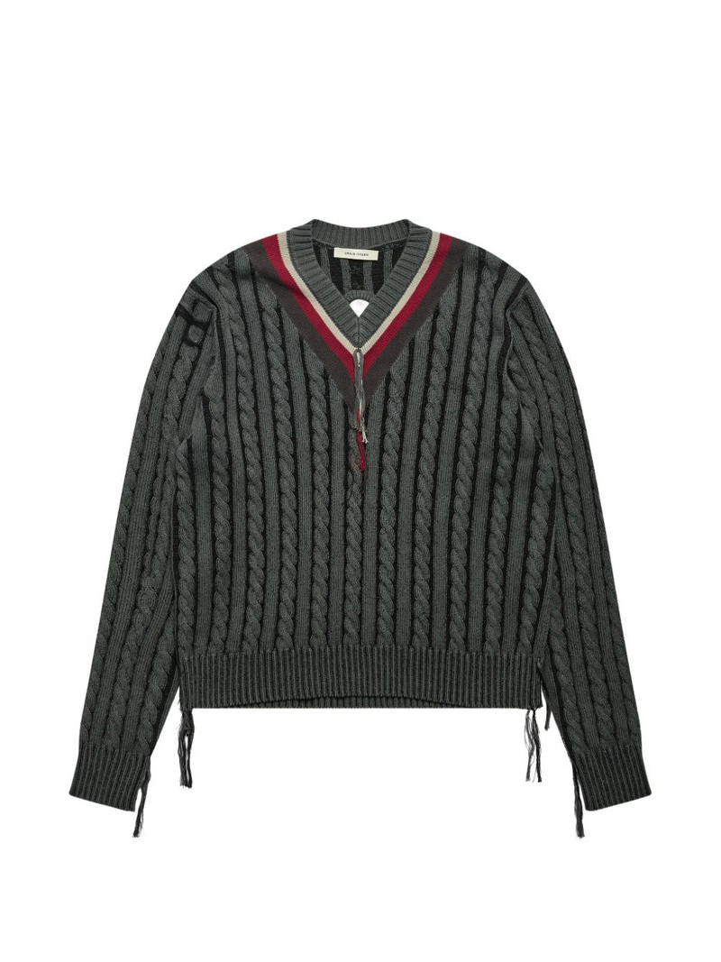 cable-knit tassel-detail sweater 1