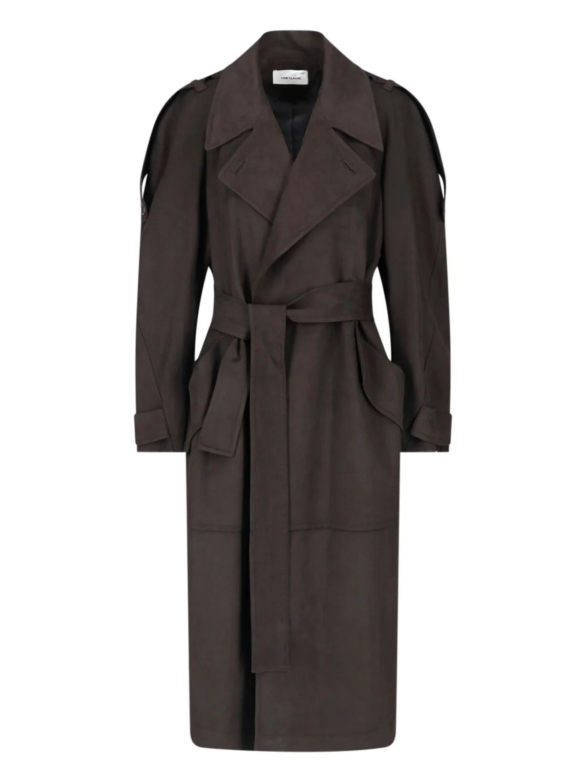 SUEDE FAUX TRENCH COAT - 1