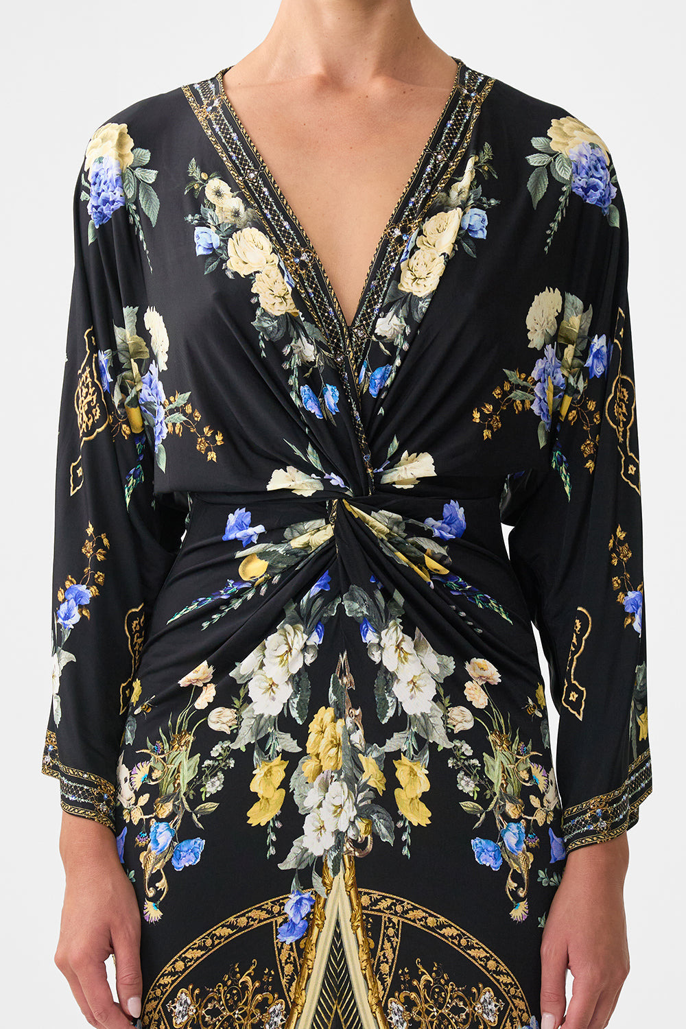 LONG SPLIT FRONT TWIST DRESS - 5