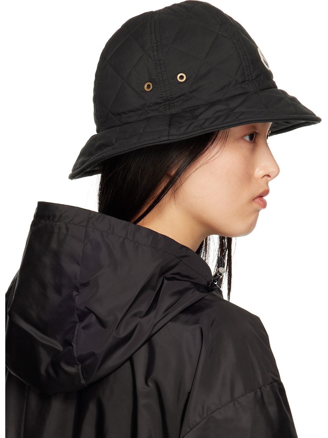 Black Quilted Bucket Hat - 3