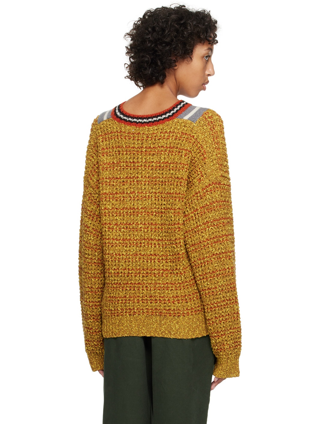 Yellow Bold Fox Head Sweater - 3