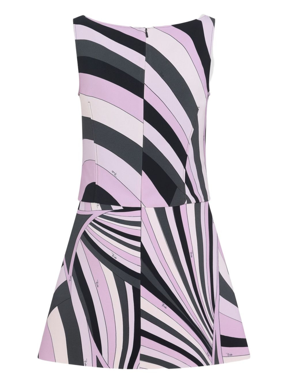 abstract-print sleeveless dress - 2
