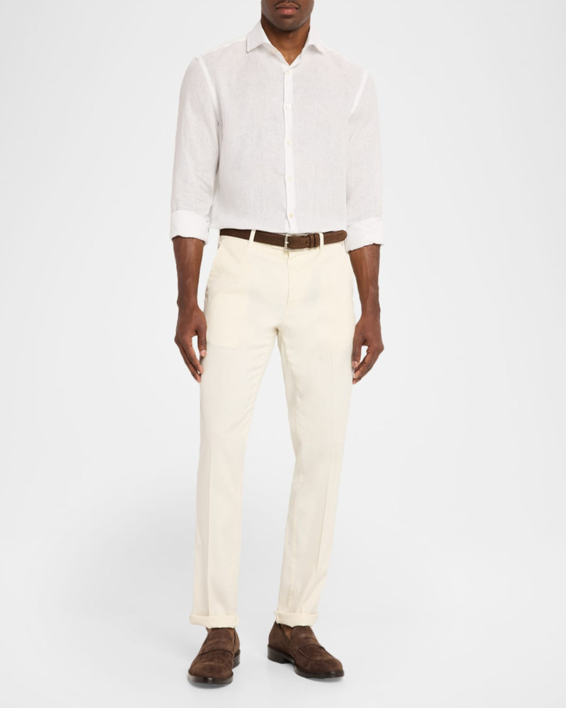 Canali Men's Linen Solid Sport Shirt outlook