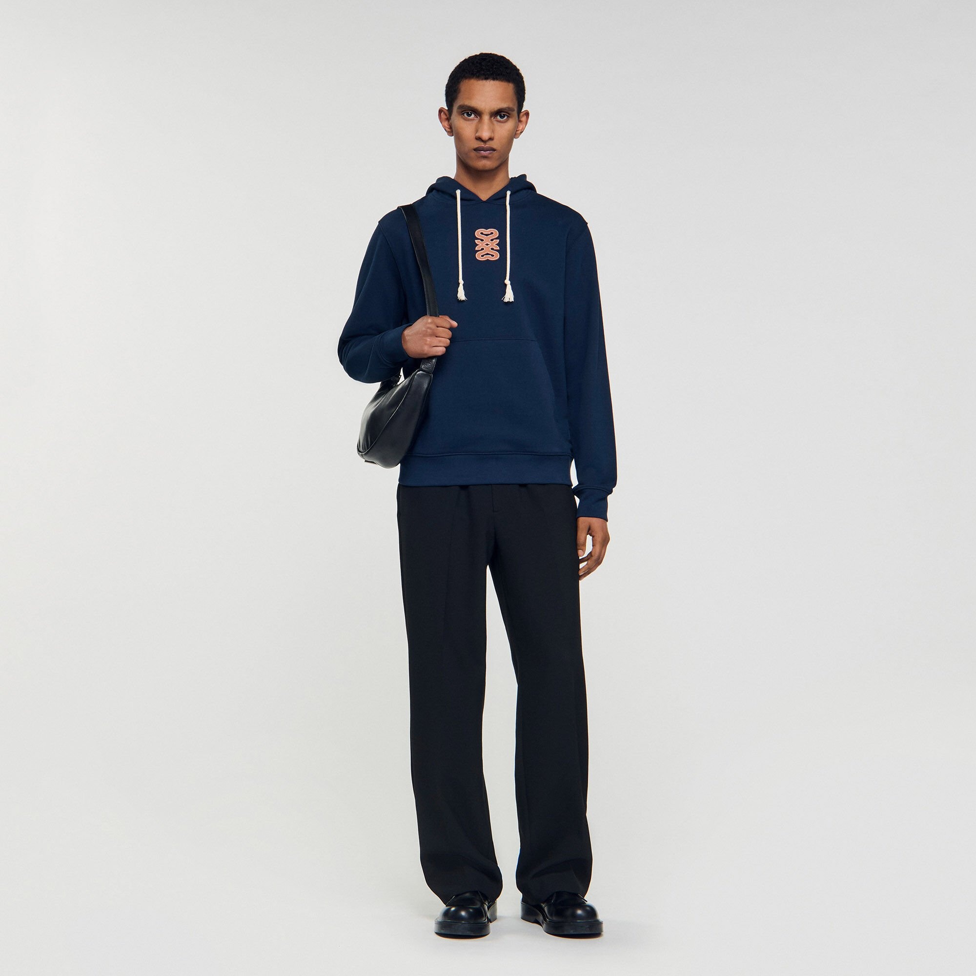 LEATHER PATCH SWEATSHIRT - 1