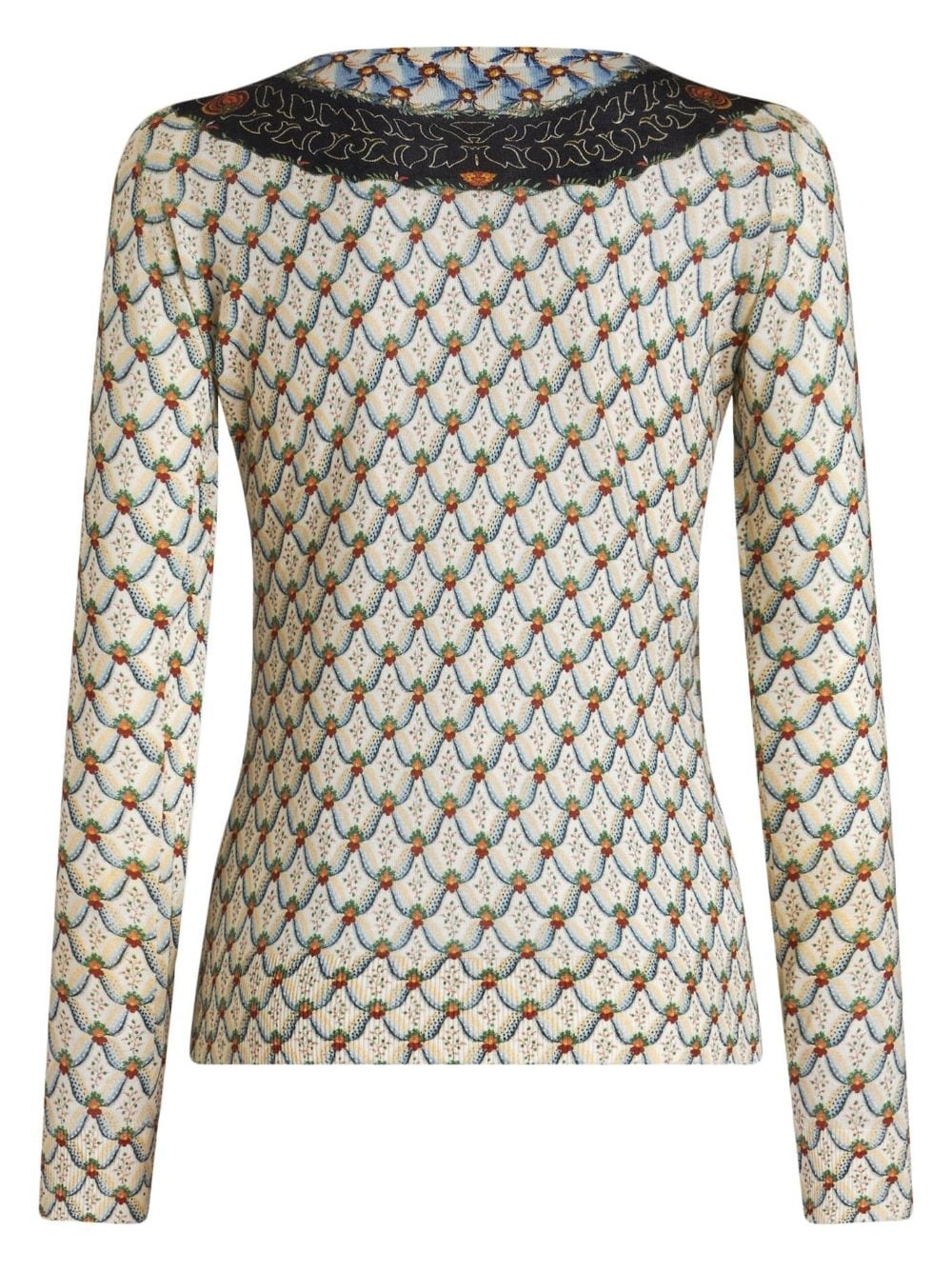 floral-print knitted top - 6
