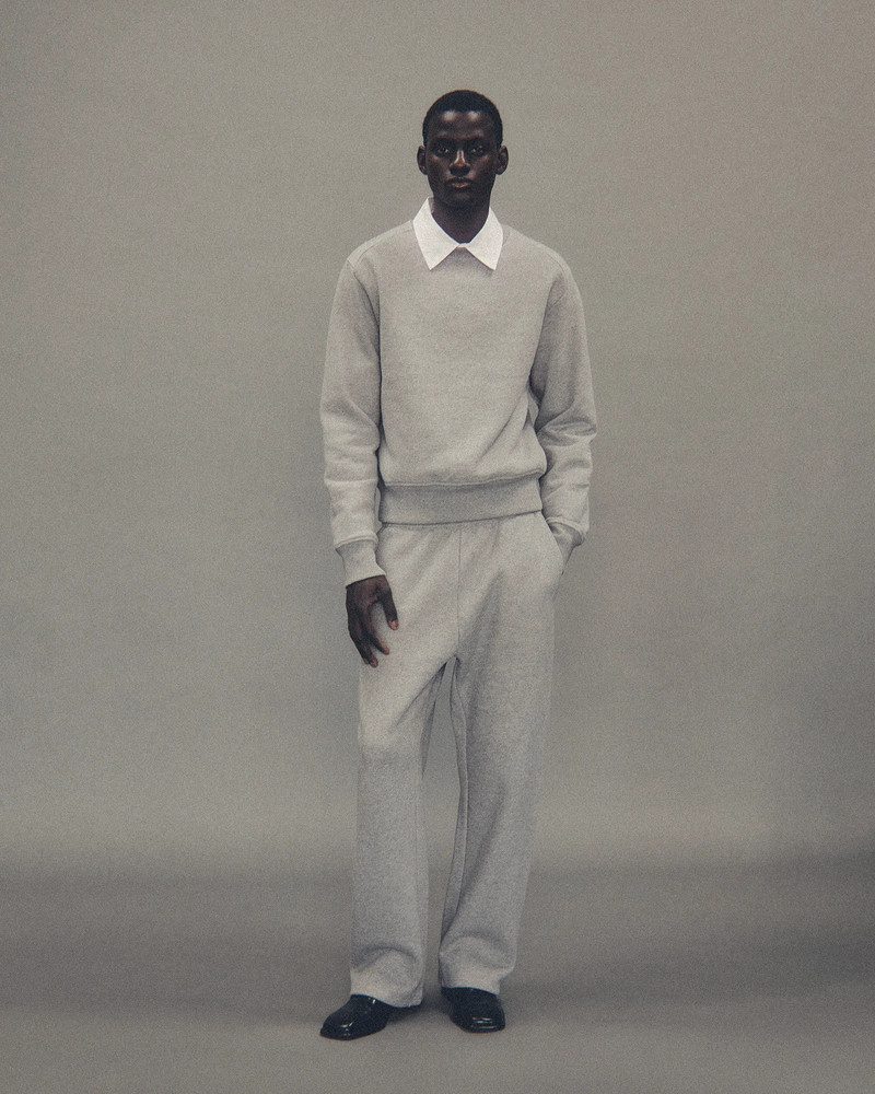 entire studios STRAIGHT LEG SWEATPANT GREY MARLE outlook