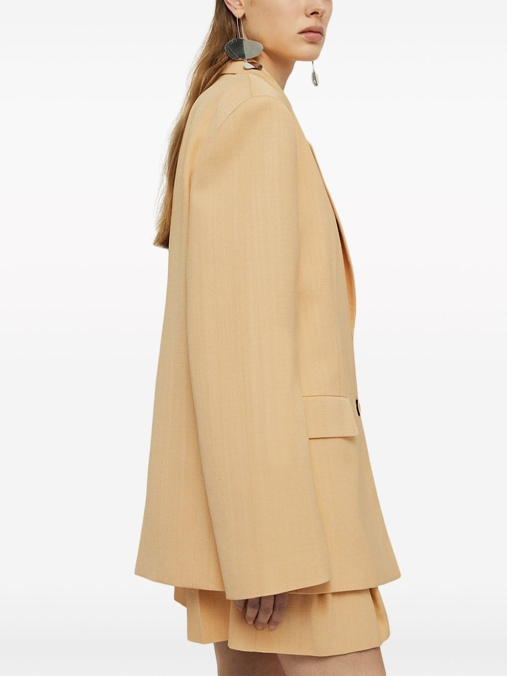 single-breasted crepe blazer - 5