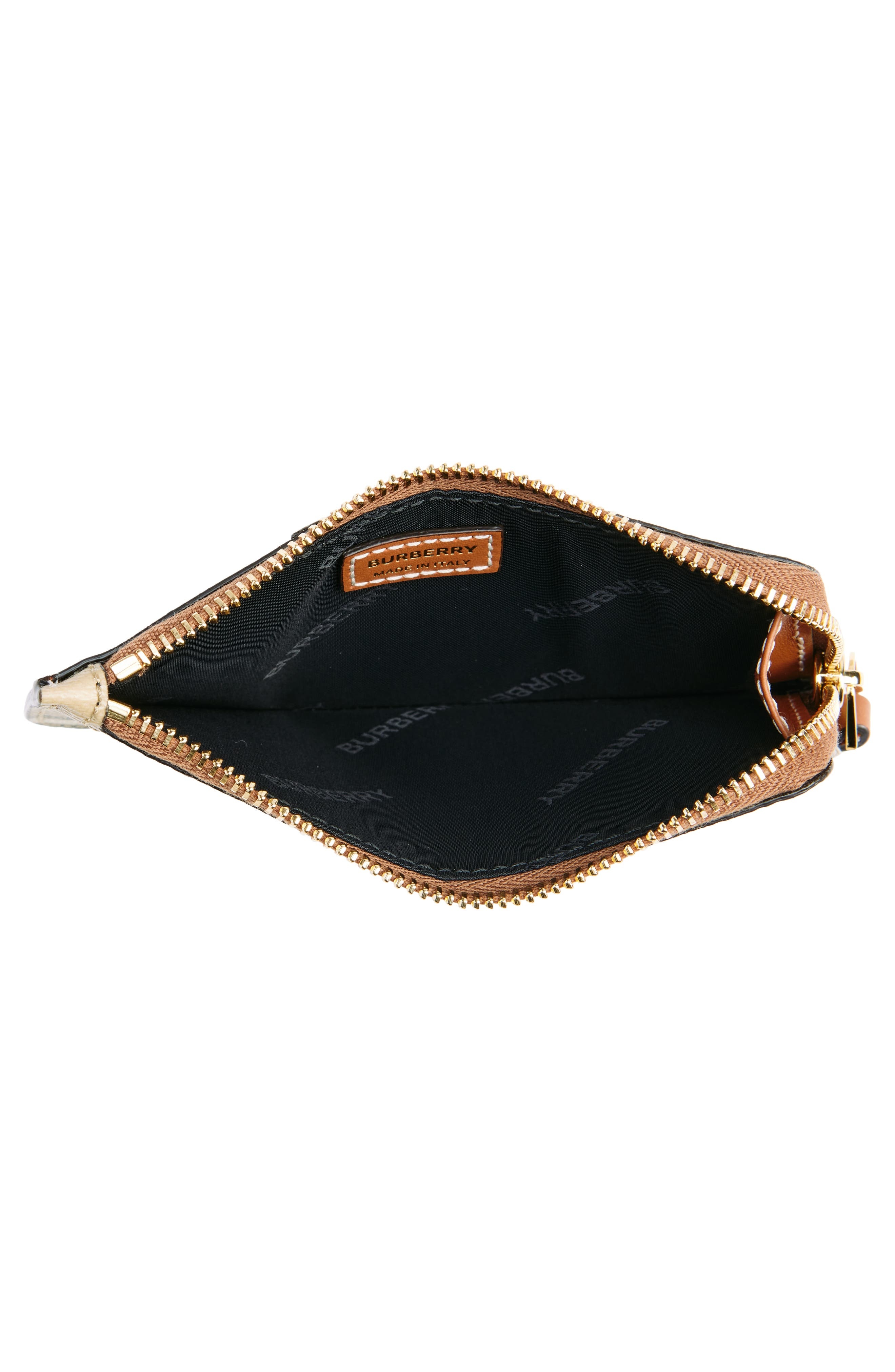 burberry Somerset Half Zip Coated Canvas & Leather Wallet in Vntg Chk/briar Brown at Nordstrom - 2