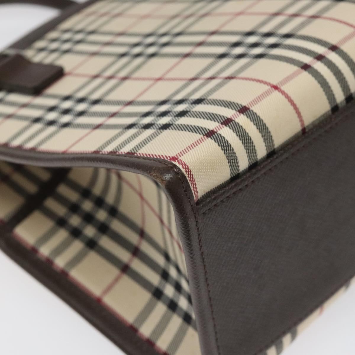 Burberry Nova Check Hand Bag Canvas Beige - 11