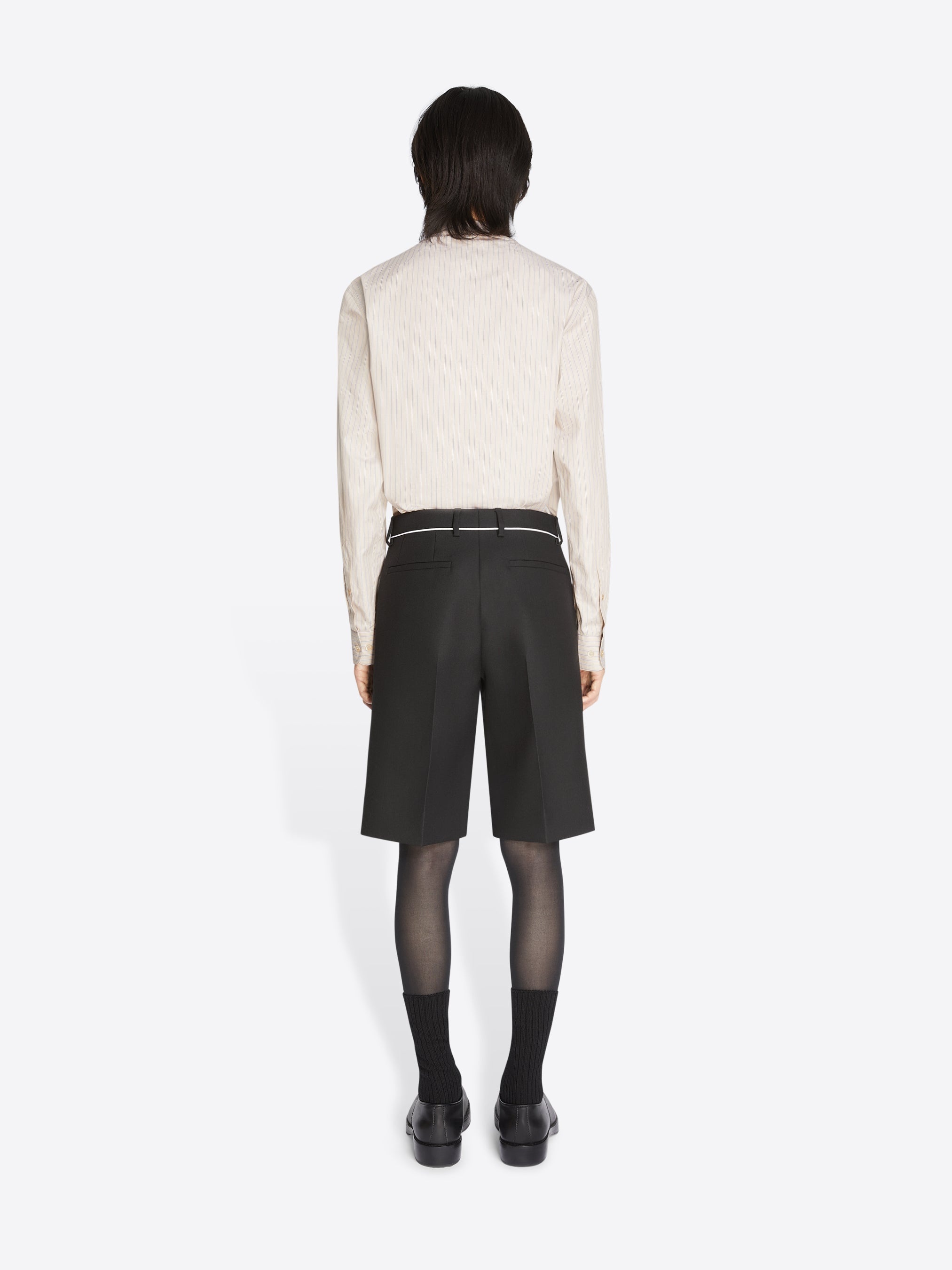 BOW NECK COTTON SHIRT - 4