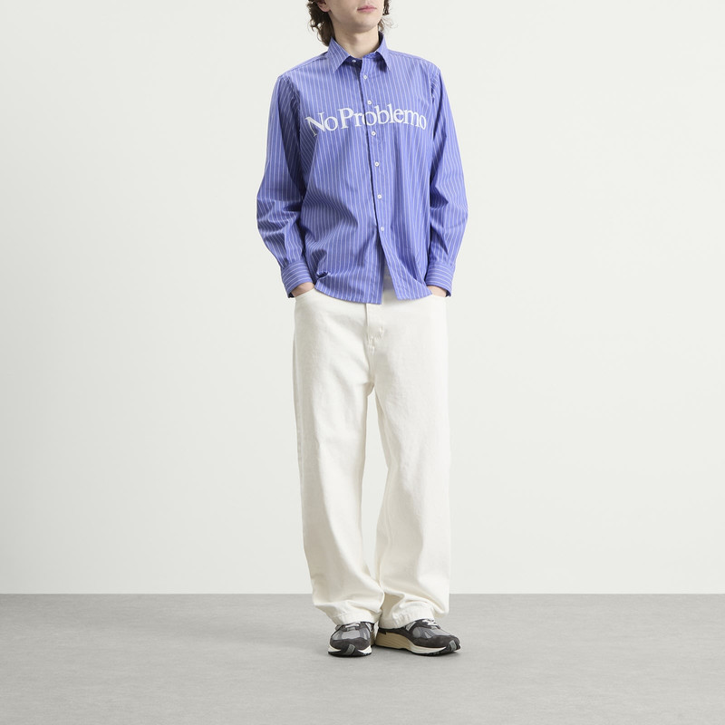 No Problemo No Problemo Logo Stripe Poplin Shirt outlook