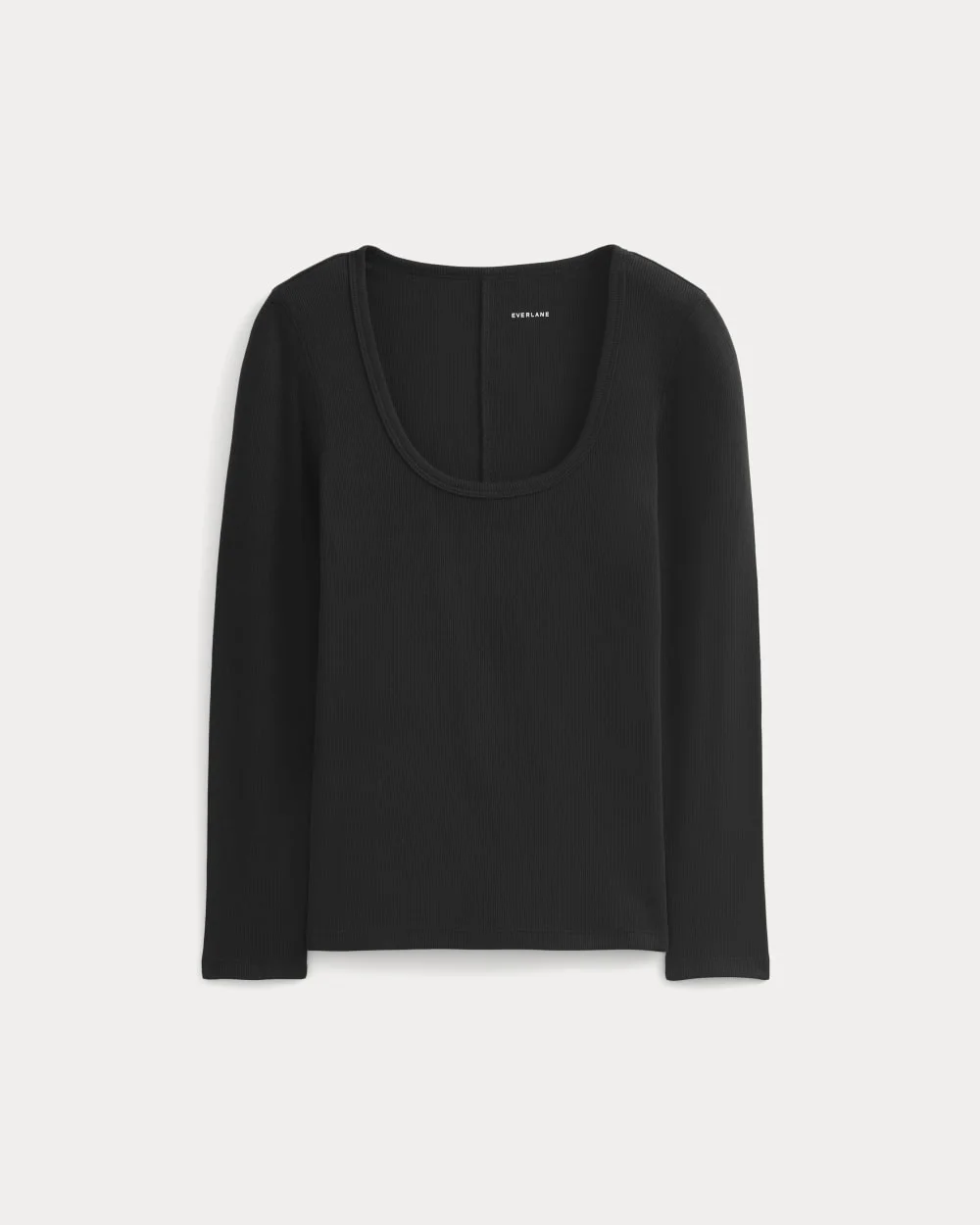 LUXE RIB DEEP U-NECK TOP - 1