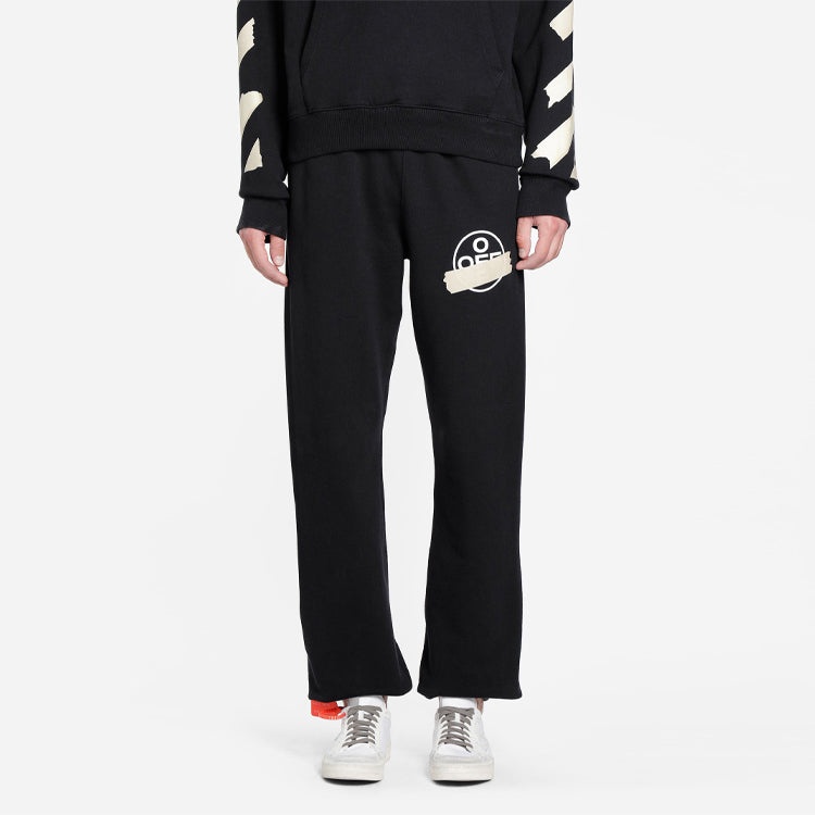 Off-White Cotton Mens Logo Loose Stripe Sweatpants Tape OMCH020R20E300021048 - 6