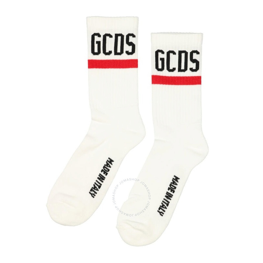 GCDS Logo Brand White Socks - 2