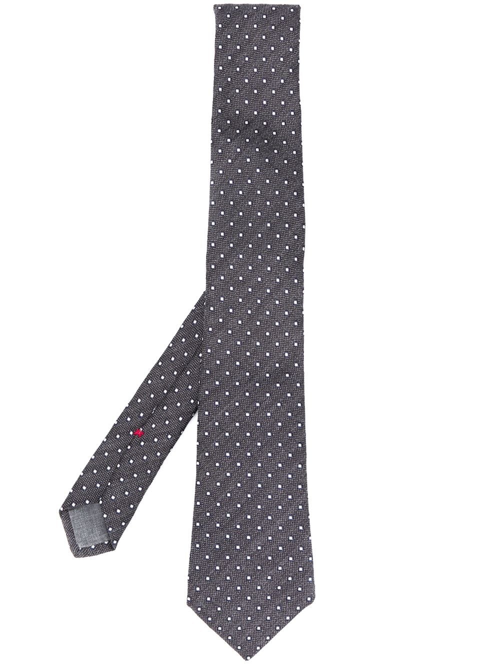 embroidered dot tie - 1