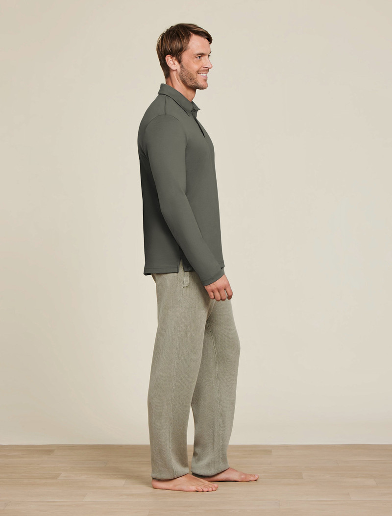 Barefoot Dreams Malibu Collection® Pima Long Sleeve Polo outlook