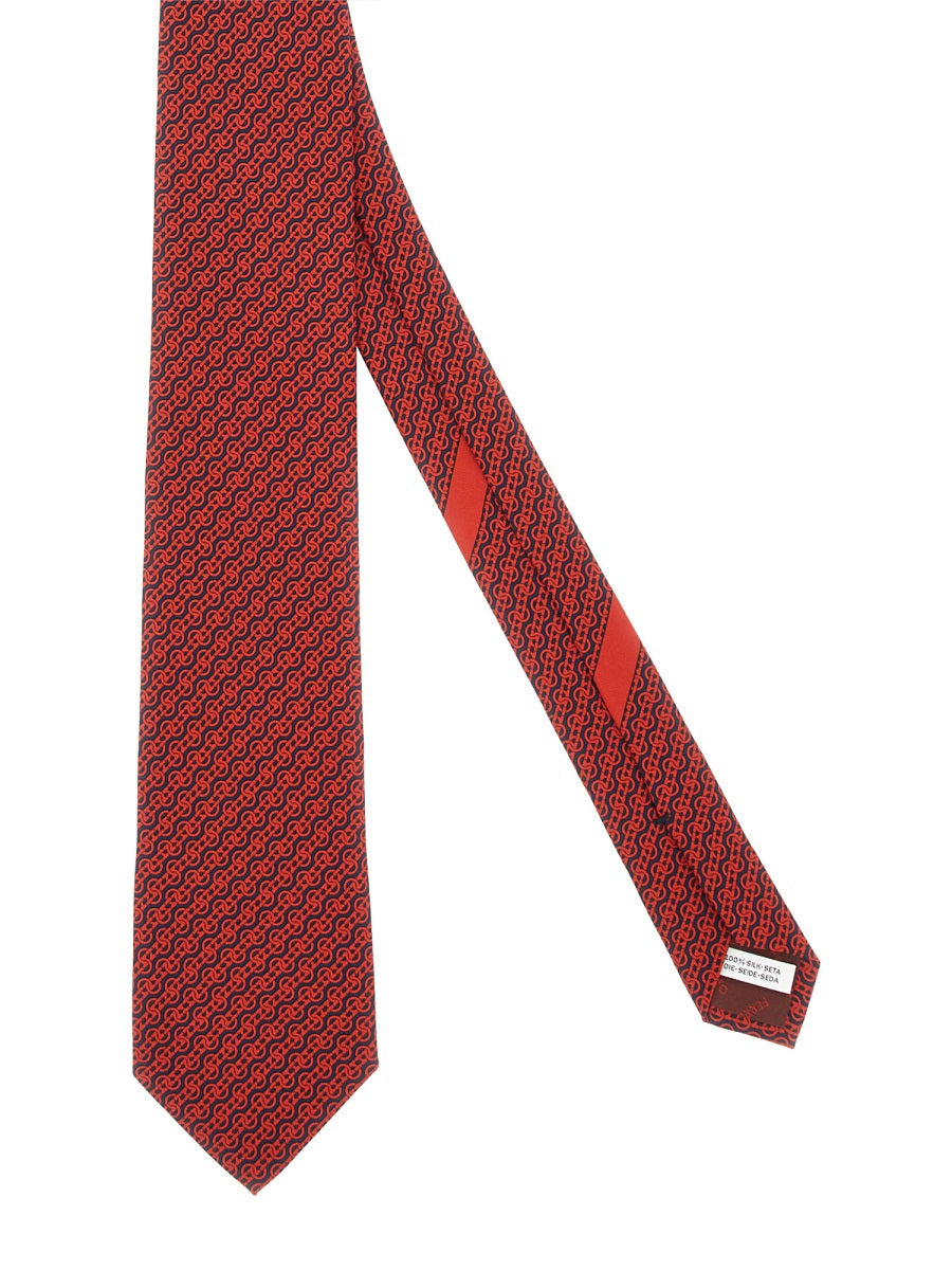 Ferragamo Men Twist Print Tie - 2
