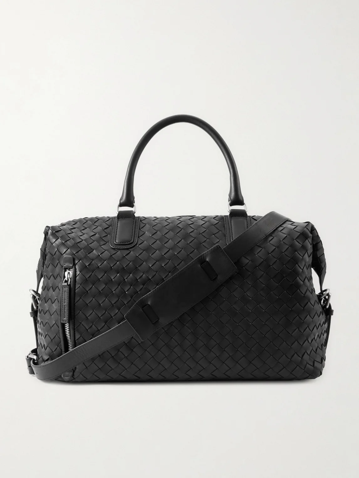 Woven Leather Weekend Bag - 1
