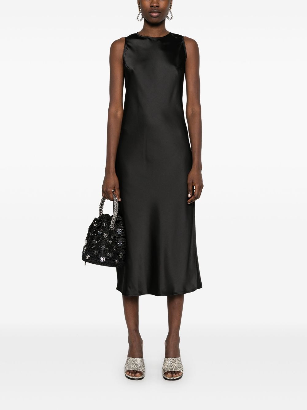 satin midi dress - 2