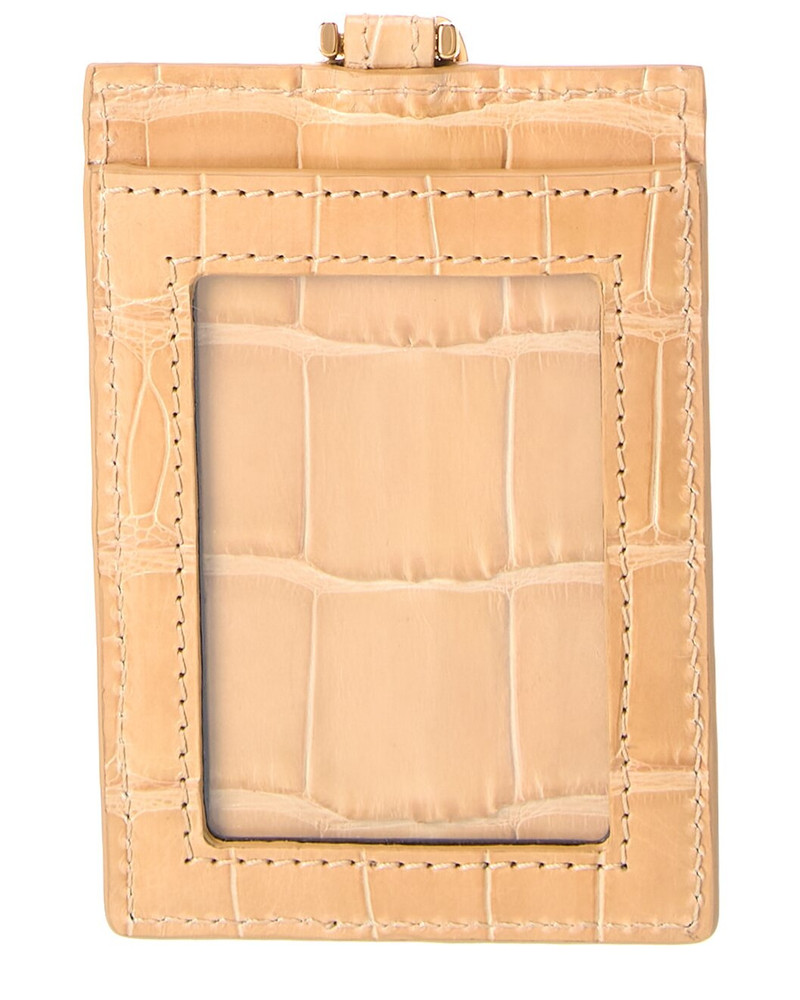 VERSACE Versace La Medusa Croc-Embossed Leather Card Holder On Chain outlook