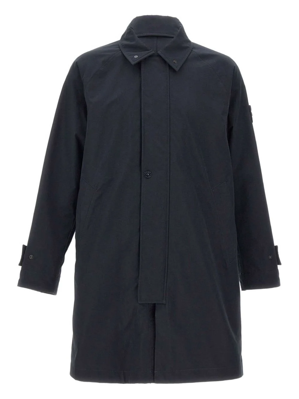 shirt-collar organic-cotton coat - 1