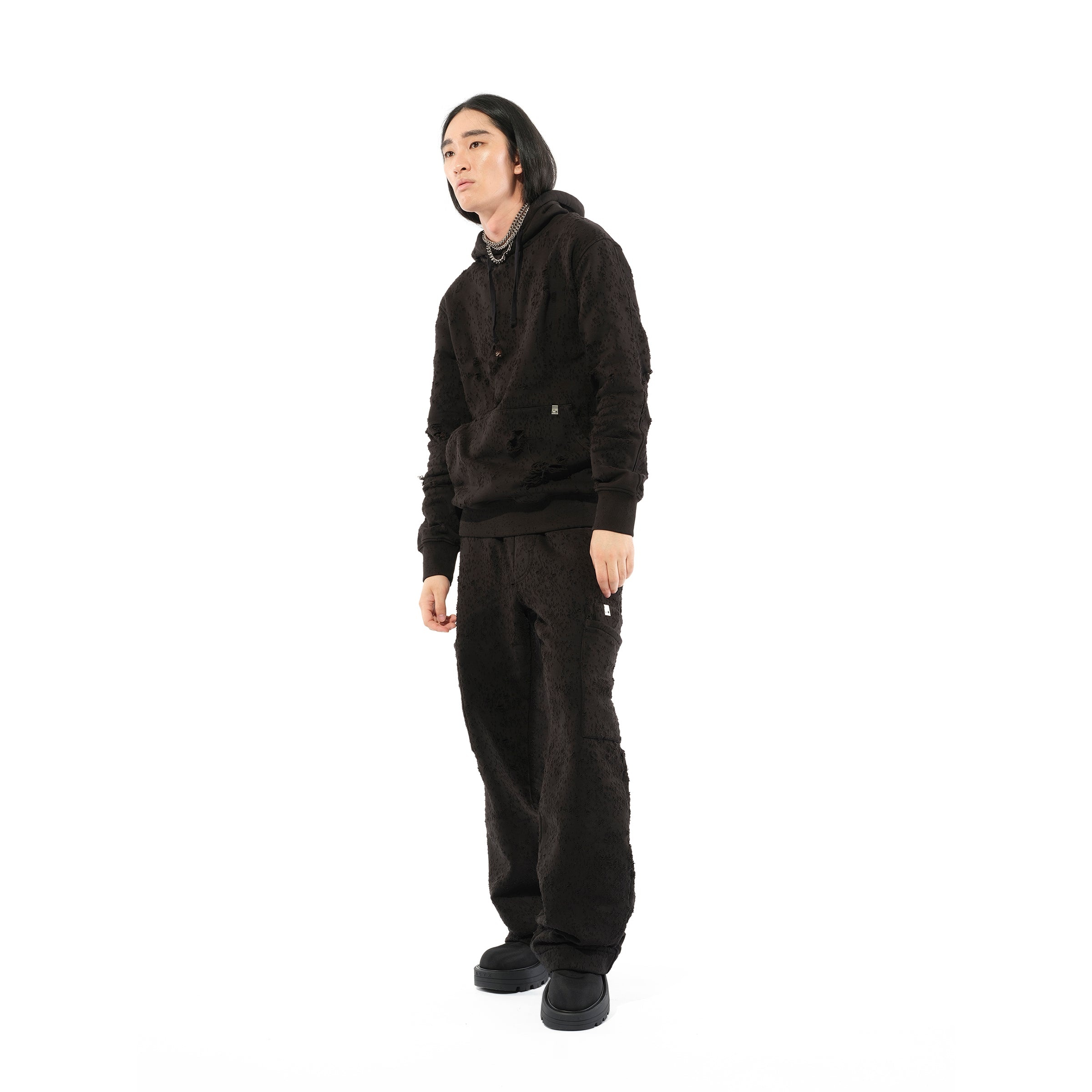 Cargo Treated Sweatpants in Black - 2