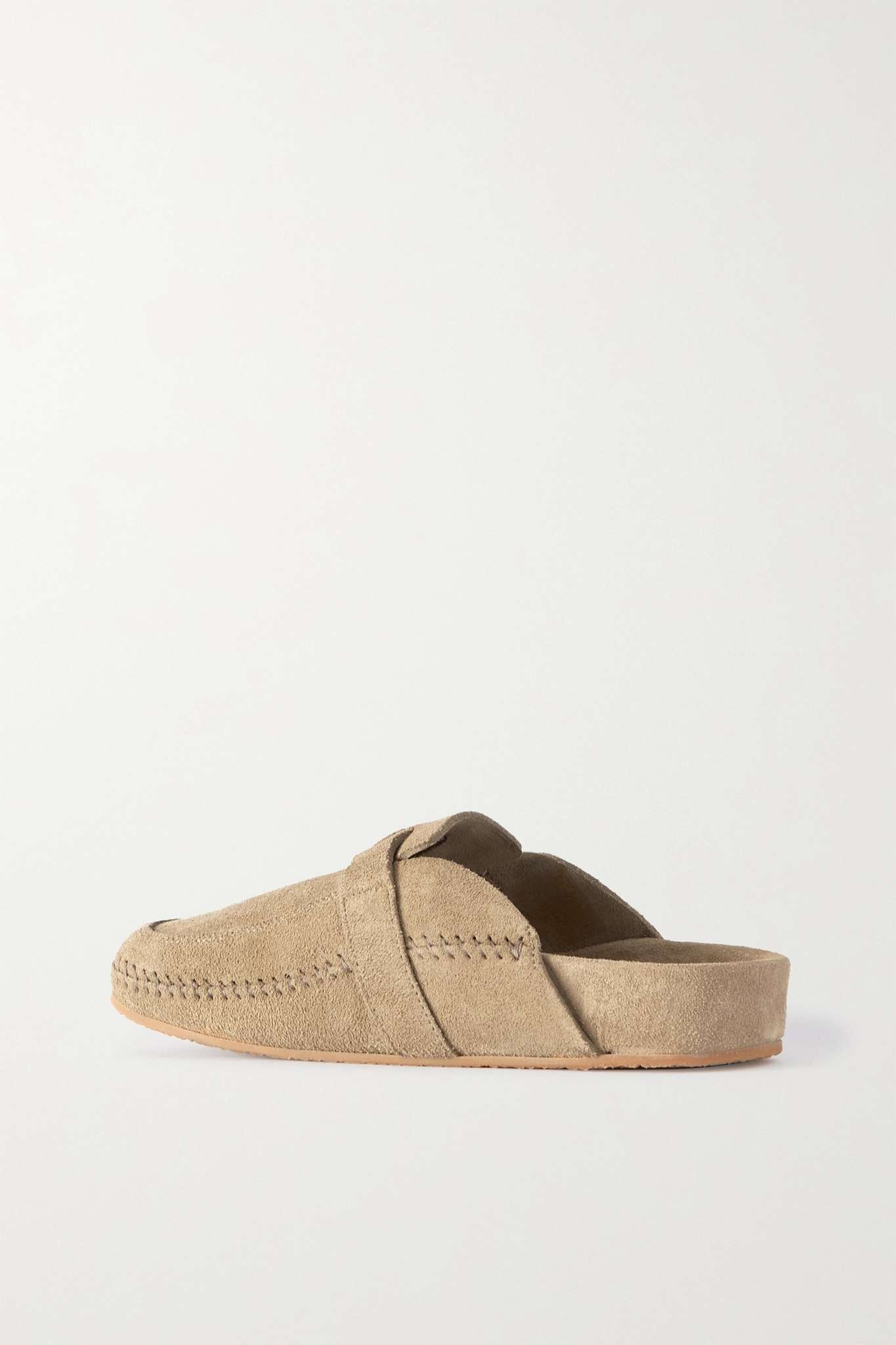 Buckled suede slippers - 3