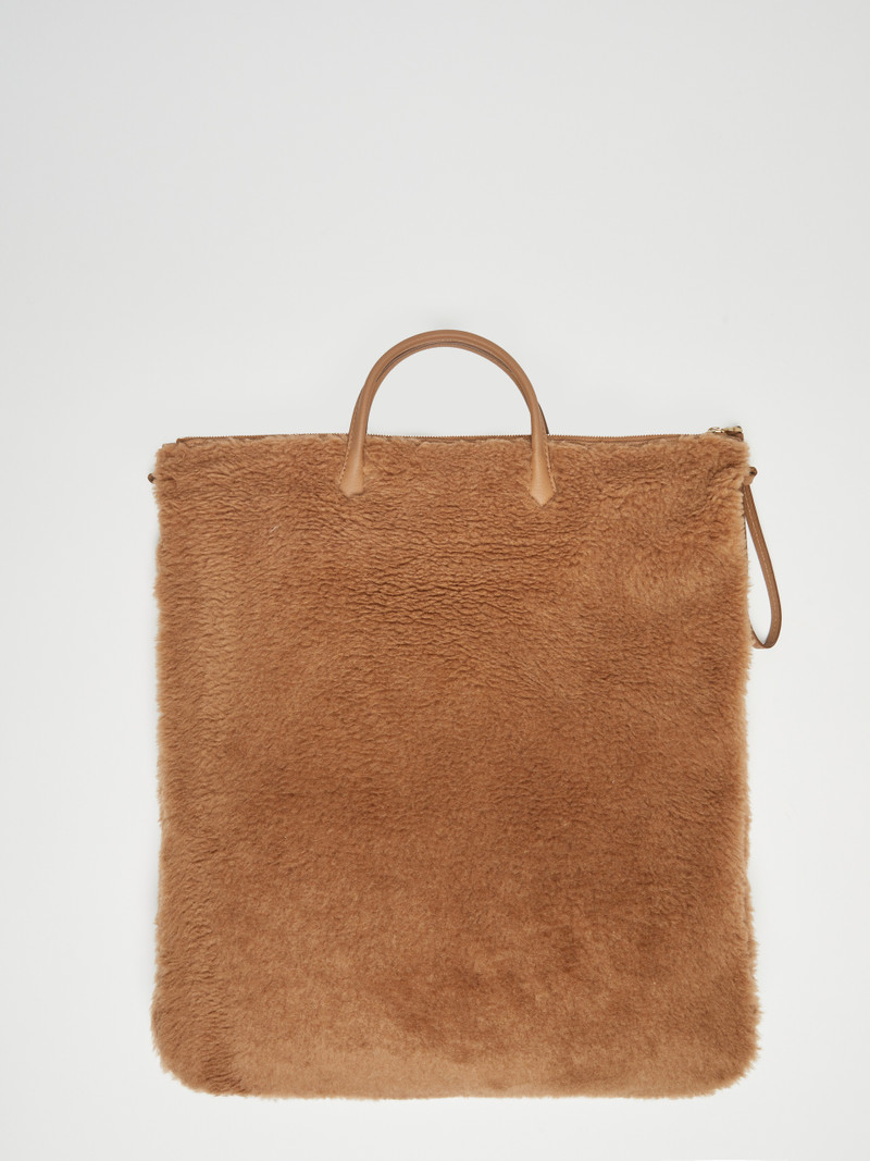 Max Mara BRIEF4 Teddy and deerskin fabric briefcase outlook