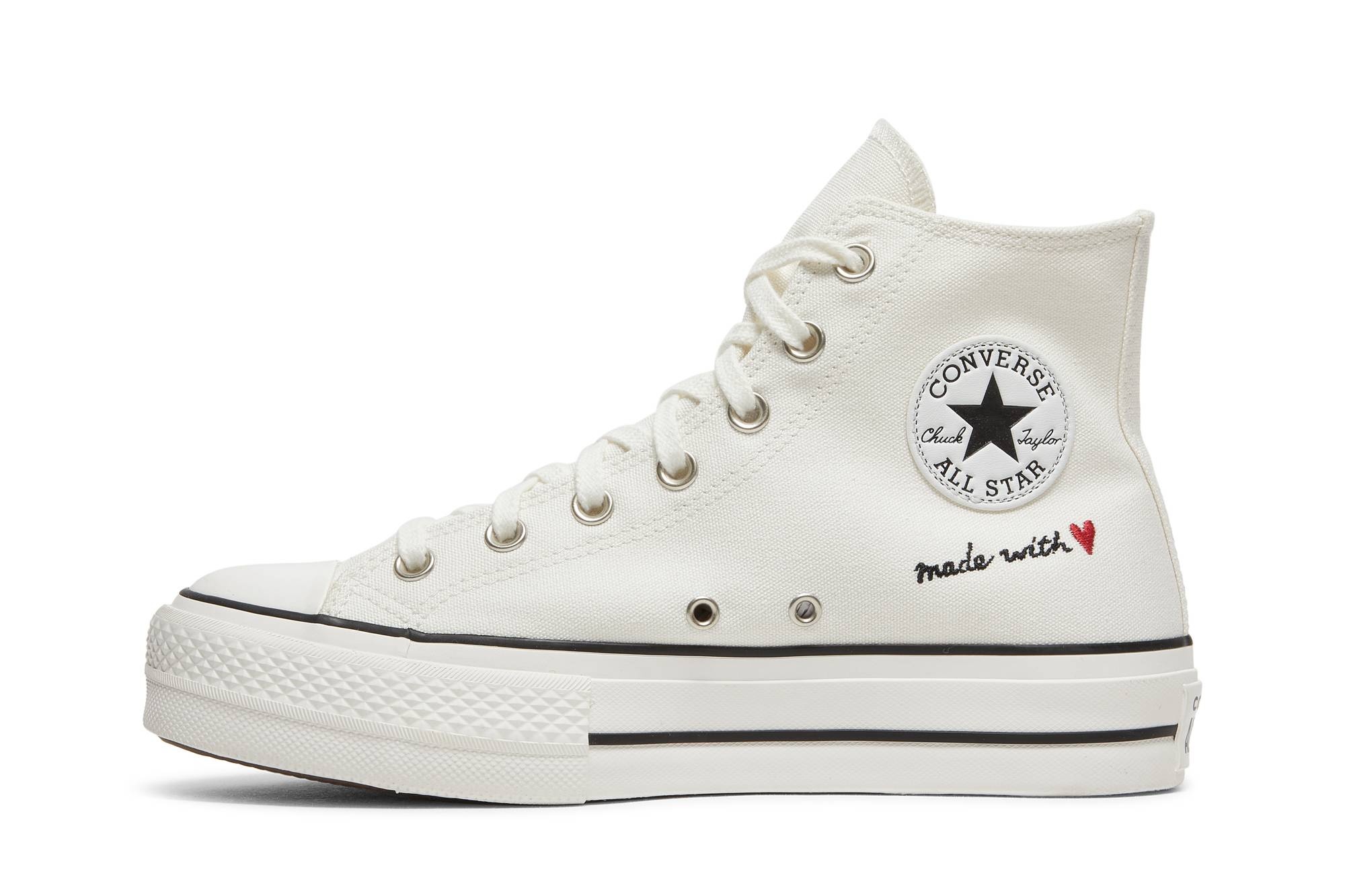 Wmns Chuck Taylor All Star Lift High 'Valentine's Day - Vintage White' - 3