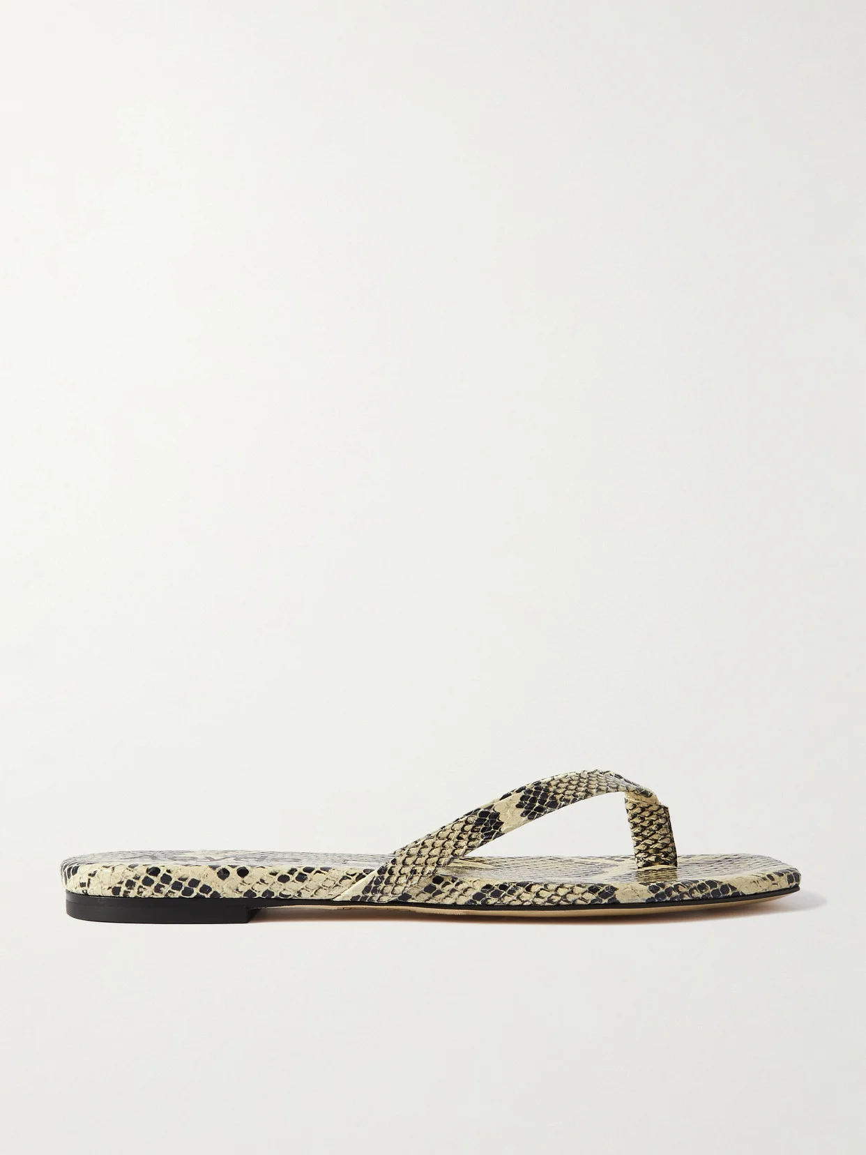Renee Snake-effect Leather Sandals - 1