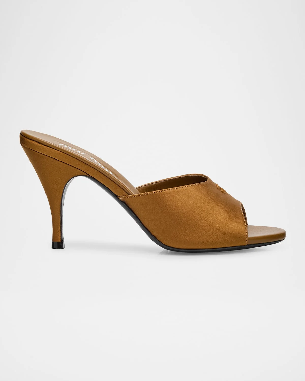 Embroidered Satin Sandals - 1