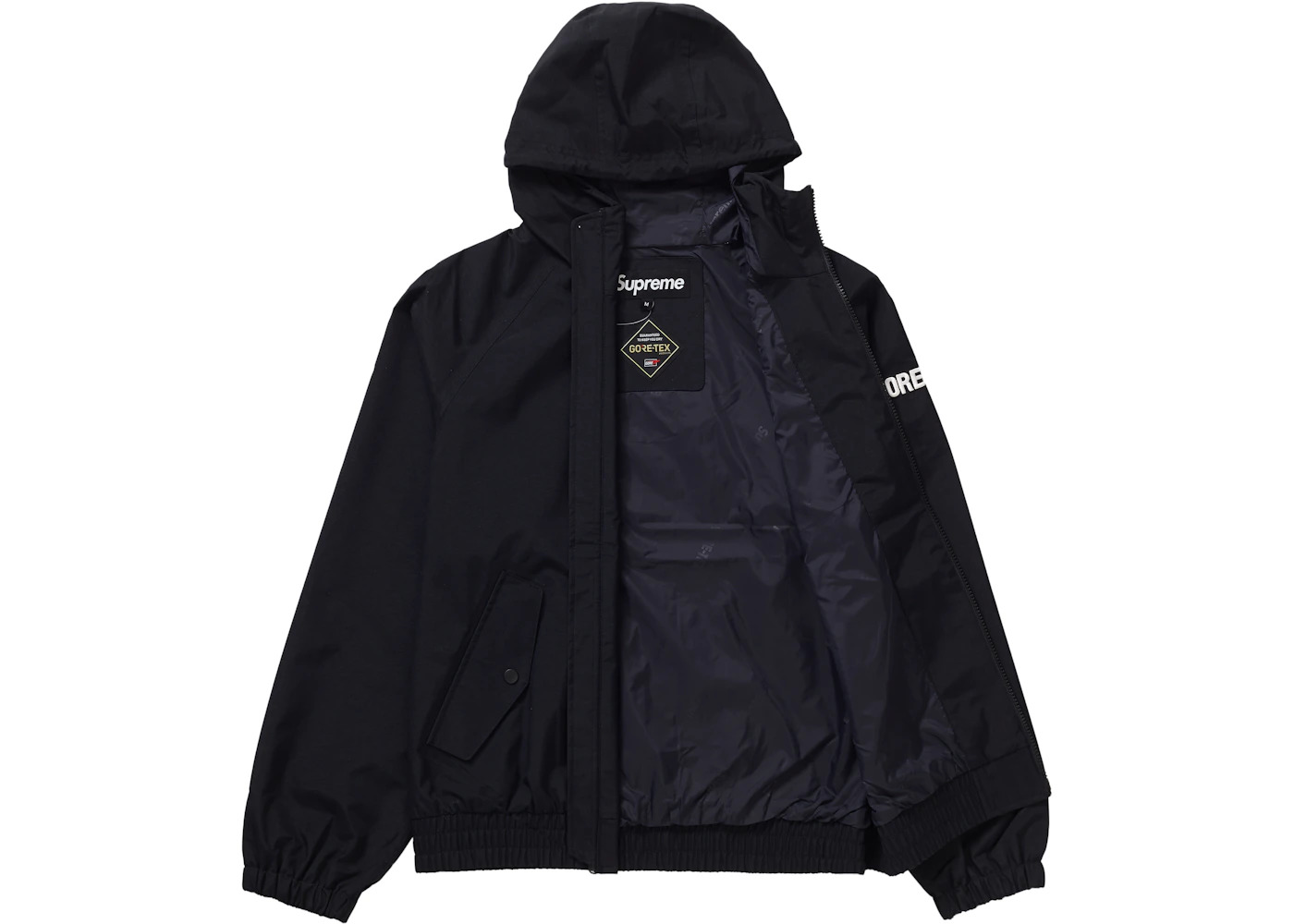 Supreme GORE-TEX Hooded Harrington Jacket Black - 2