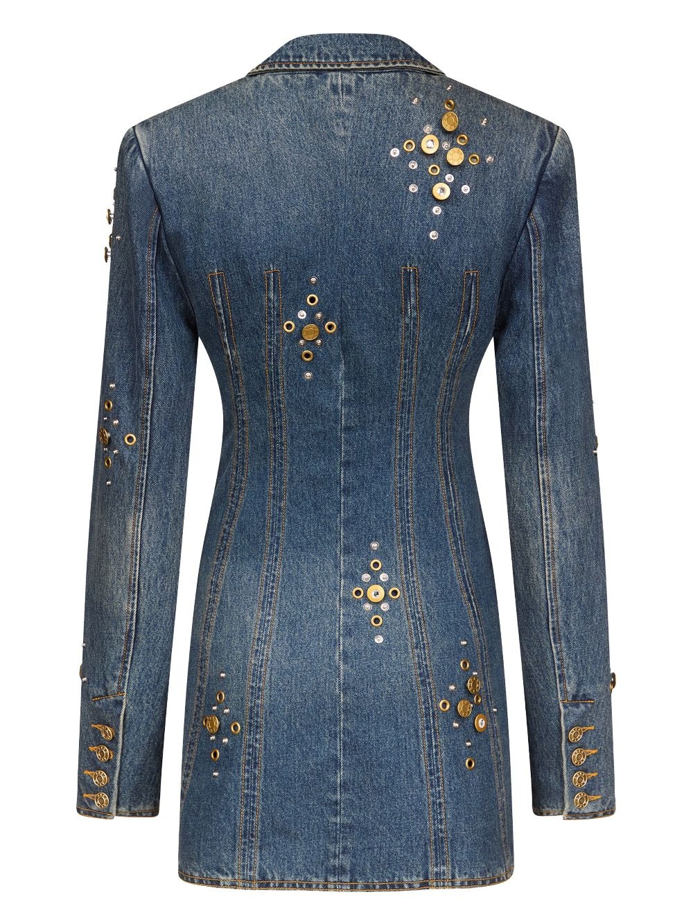 button-embellished dress - 4