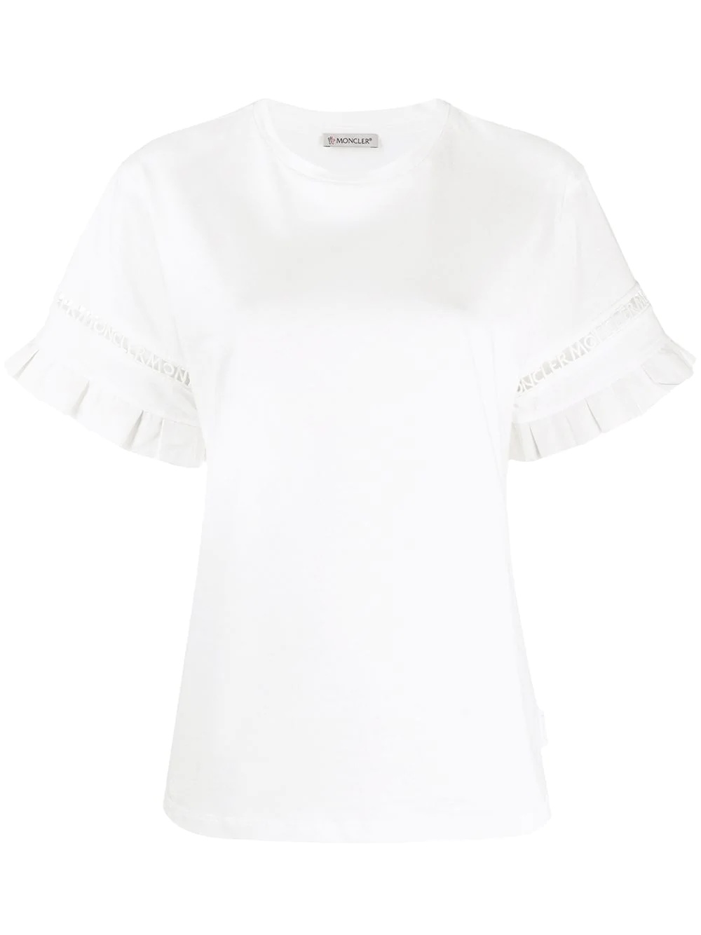 pleated sleeve T-shirt - 1